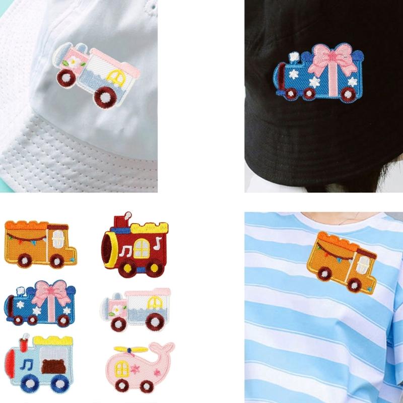 6 Pcs Lovely Toy Car Embroidered Patches Sew on Patches Cartoon Car Iron on Patches Clothing Patches Sewing Patches