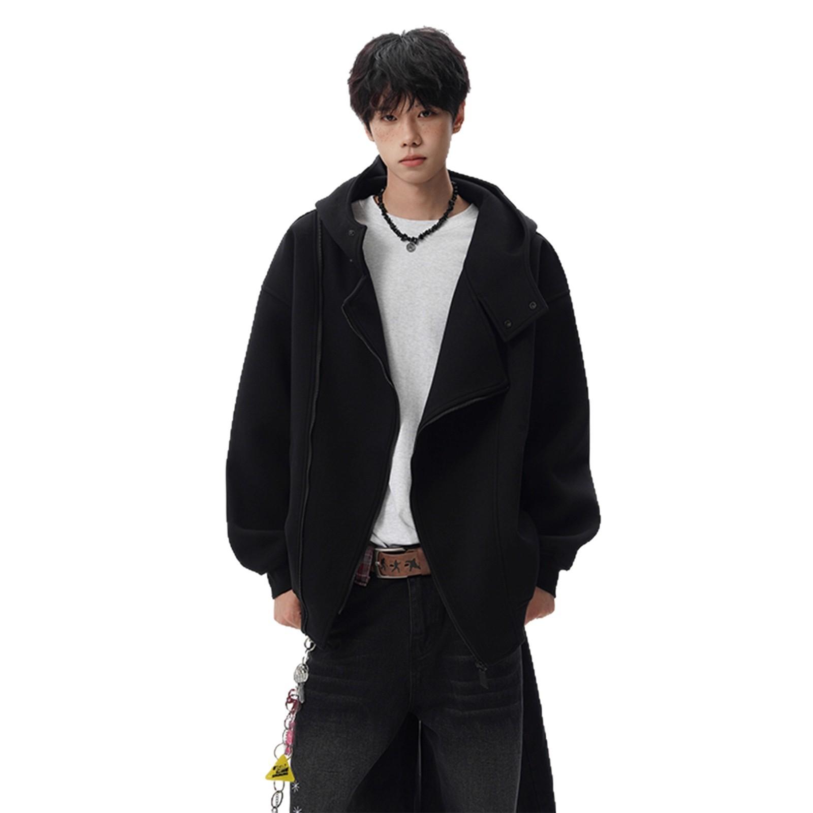 Kenzo Men's Light Grey Hooded Sweater And Wo's Autumn And Winter High Street Versatile Sports Double Zipper Couple Cardigan Jacket Cm
