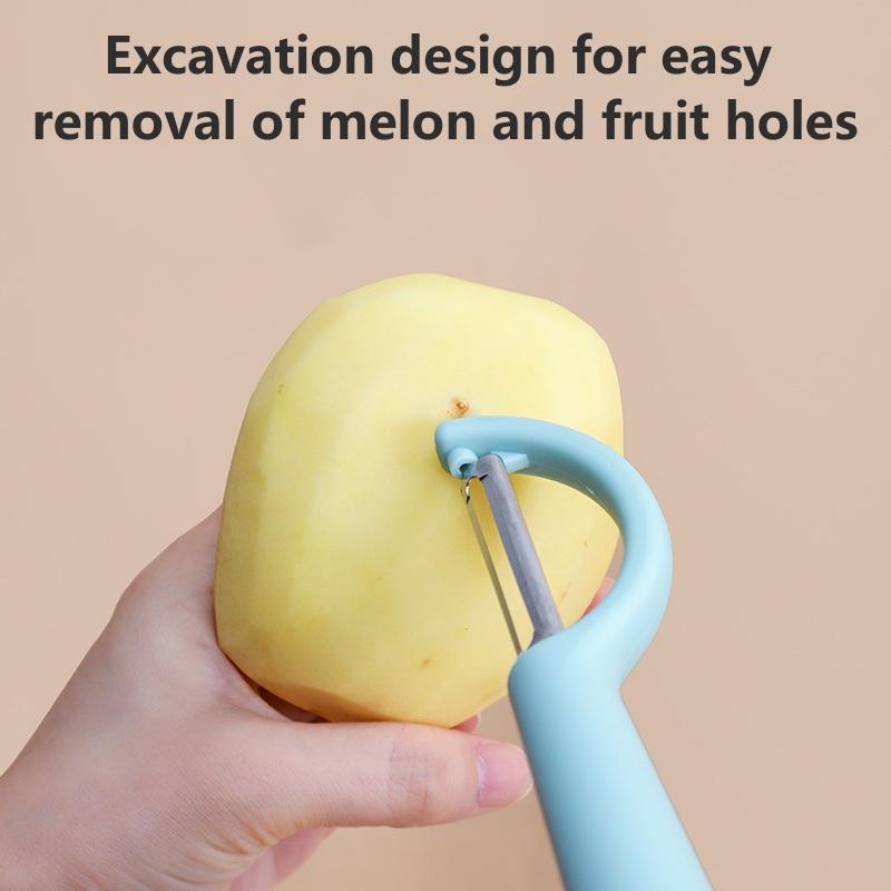 P-type Peeler, Stainless Steel Peeler, Magic Tool, Melon, Potato, Carrot, Fruit, Scraper, Kitchen Vegetable Tool Accessories