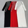 Elegant Hand-Beaded Long-Sleeve Bandage Evening Dress