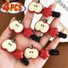 2/4pcs Cute Apple Hair Clip Star Duckbill Clip Sweet Girl Hair Pin Bangs Side Clip Woman Headwear Barrette Hair Accessories