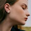 4 pair Stud Earrings for Women Men Gold Plated Hypoallergenic Silver Post Earrings Big Brilliant Simulated Diamond
