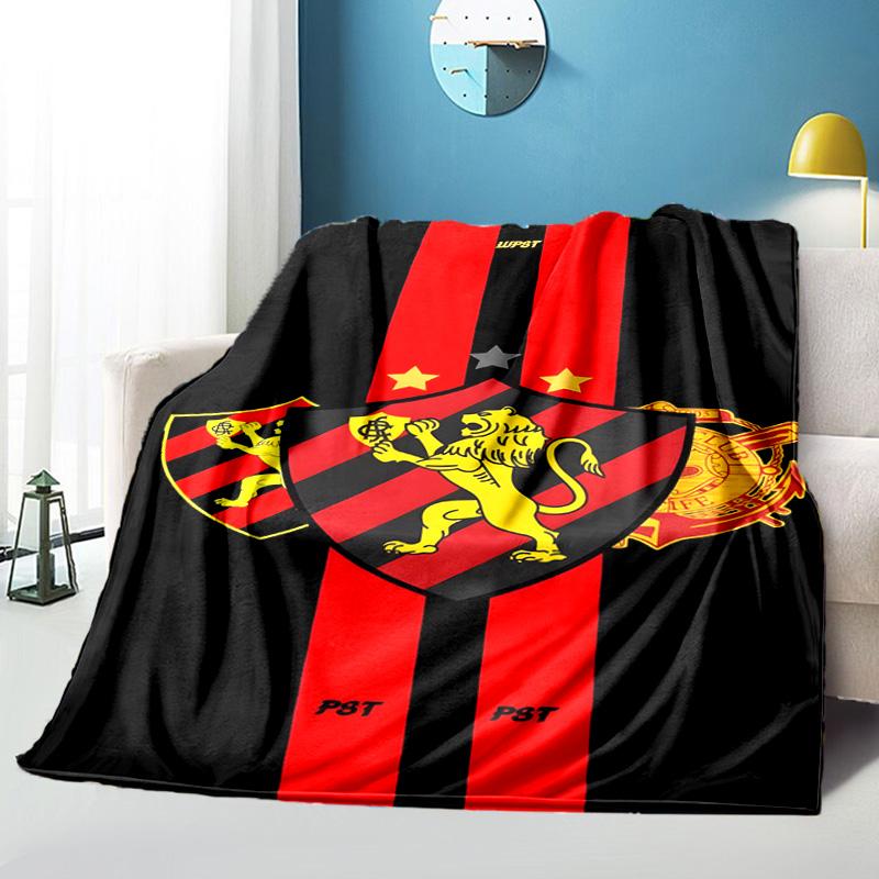 Sport Club Football Crest Printed Throws Blanket Soft Flannel Blankets for Couch Bed Gifts for Men Women Picnic Blanket Christmas Gifts