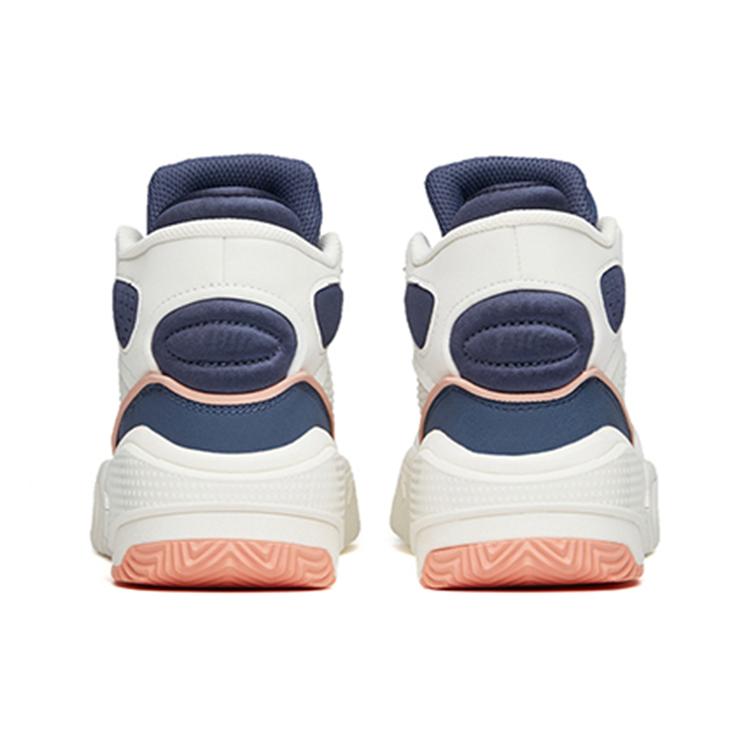 Anta Life Collection Flame Slip Resistant Abrasion Resistant High top Skateboard Shoes Women's White Blue 122148088-5