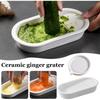 Premium Ceramic Garlic Grater Plate,Exquisitely Handcrafted Ginger Grater Plate,Modern Design Multipurpose Grinder Plates Burnishing Machine