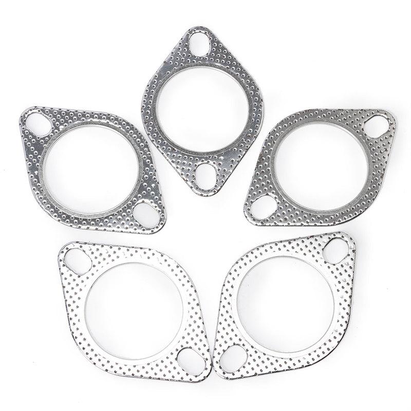 20x 2.5 Inch/63mm Universal Engine Exhaust Pipe Gasket With Two Holes Repairing Parts Rustproof Reliable Sealing Car Accessories