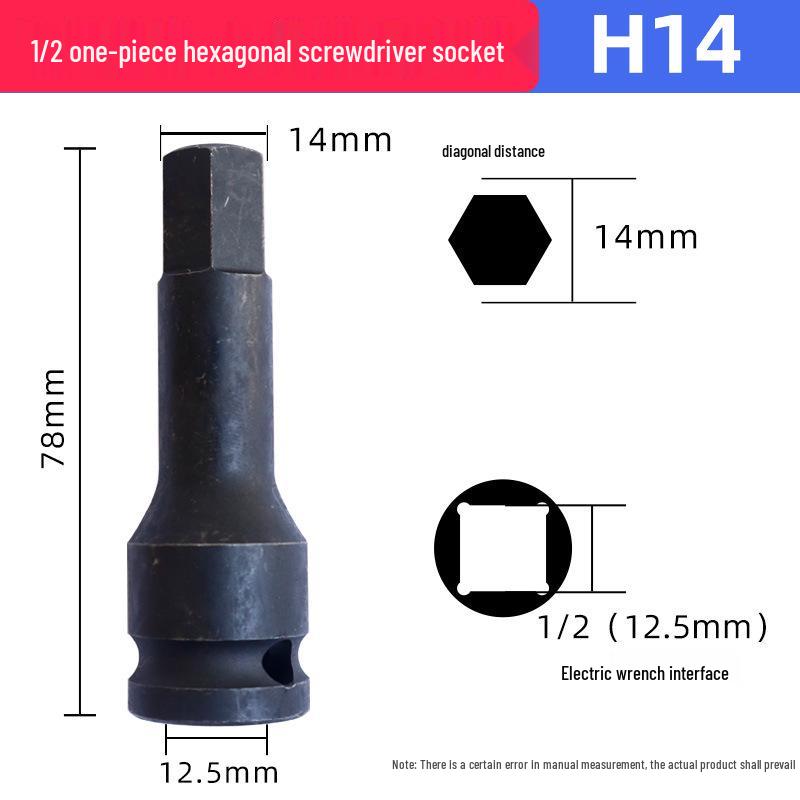 1/2 Inch Hex Air Impact Wrench Set: Large Pneumatic Socket & Electric Screwdriver