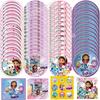Gabby Dollhouse Balloons Birthday Decoration Kit Mix  Gabby Cat Napkins Cups Tablecloth Plates Backdrop Supplies Party Favor