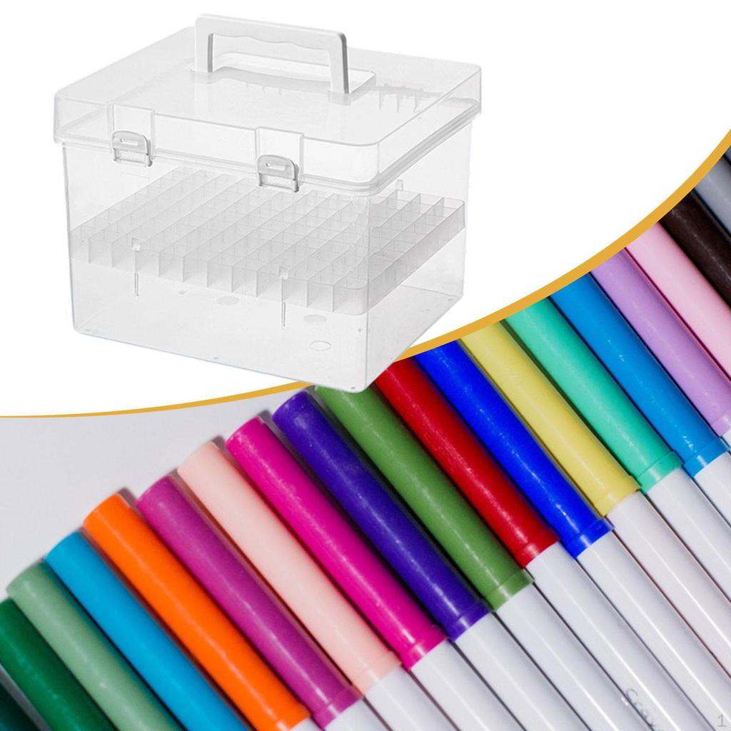 Marker Carrying Case Art Supplies Multifunctional with Handle Storage Container Box