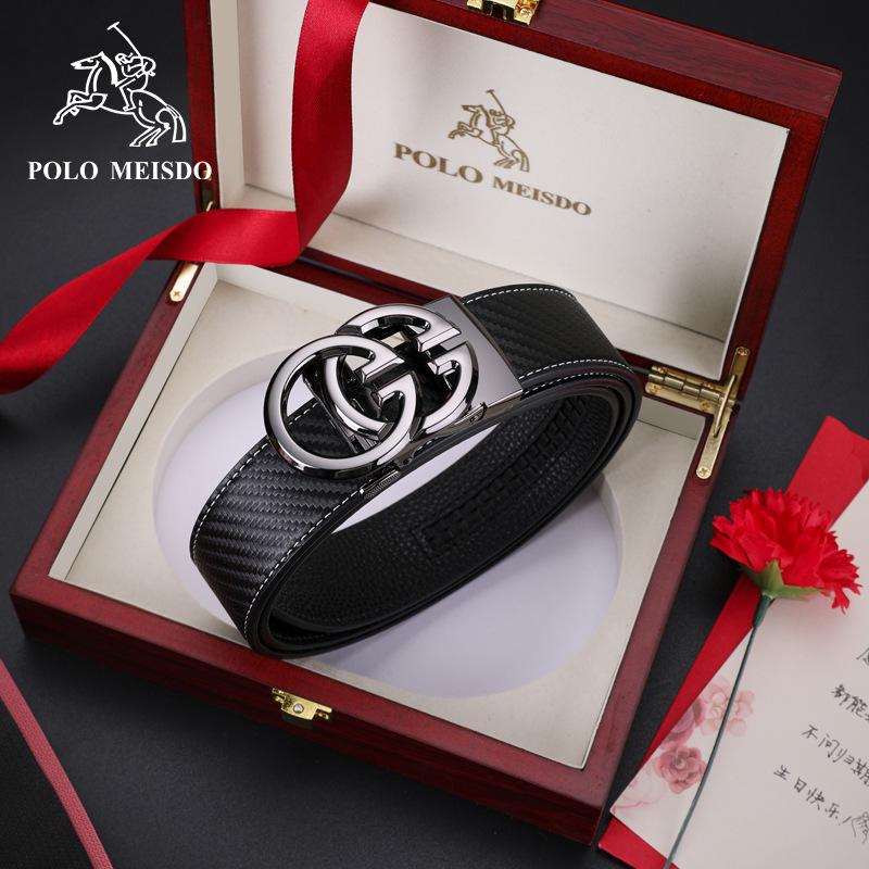 Paul Messier Herren Ledergürtel mit automatischer Doppel-G-Schnalle - Stilvoll & Vielseitig