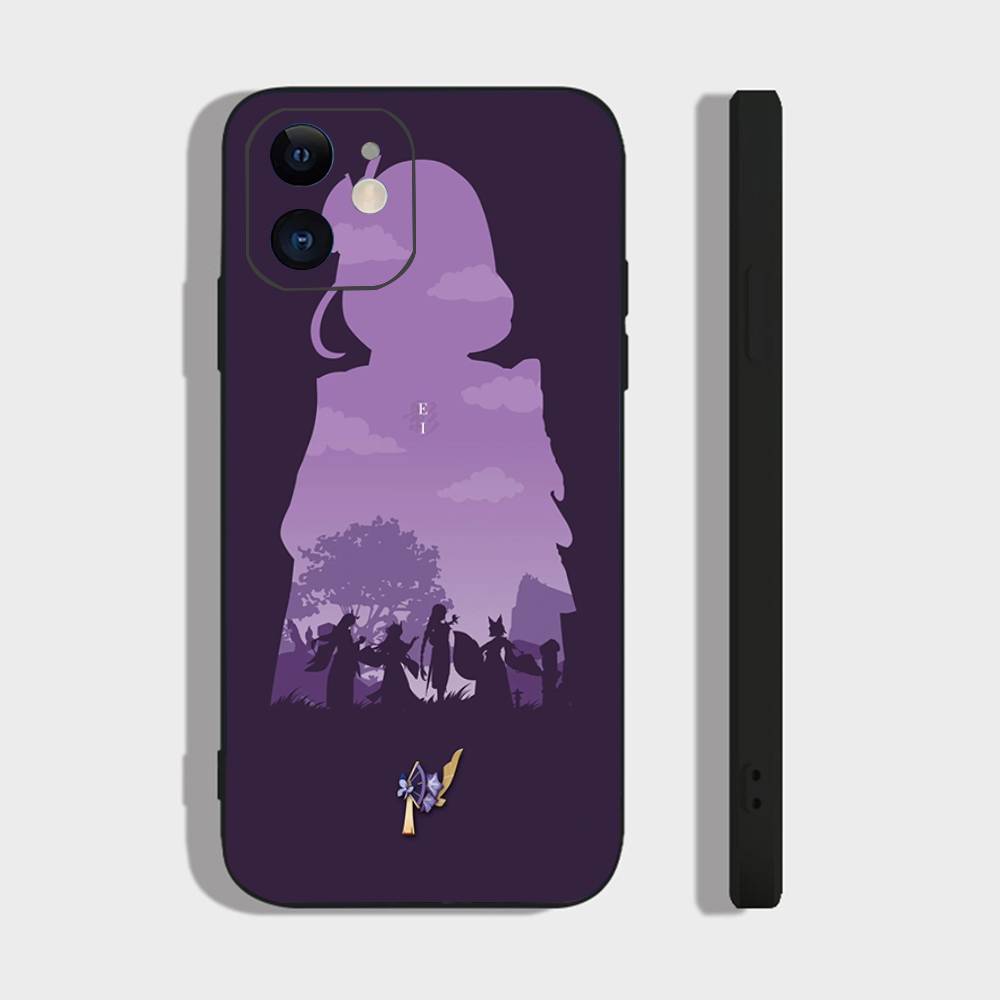 

Silhouette Of G-Genshin I-Impact Phone Case For IPhone 17 Air 16 15 14 13 Pro Max 11 12 Black Silicone Cover IPHONE 14