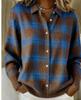 2026 Autumn/Winter European & American Solid Color Print Loose Long Sleeve Women's Shirt