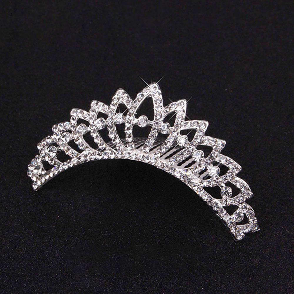 Stylish For Girls Sweet Tiara Ornaments Crown Hair Comb Fashion Accessories Hair Styling Accessories Headwear Wedding Jewelry