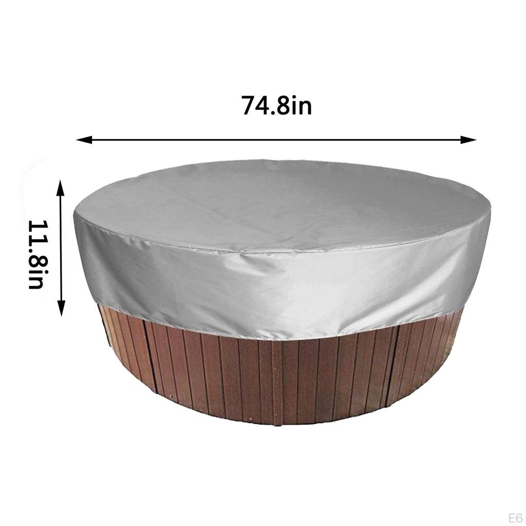 190cm Swimming Waterproof for SPA Paddling Above Ground Family Pool Silver Coated Oxford Cloth
