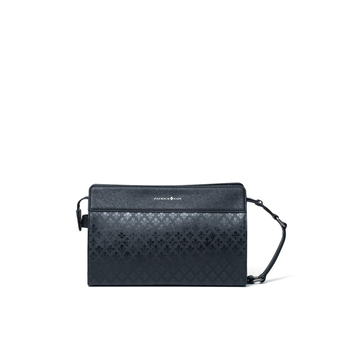 Unisex Clutch with BLACK KINGSMen s Women s BagPouch Fleur-de-lis Monogram Compact PVC Water-Repellent чёрный 14790₽