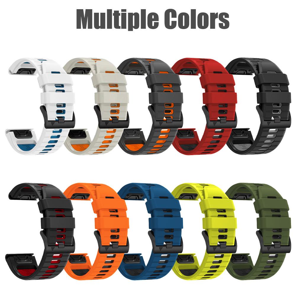 26mm 22mm Quickfit Silicone Watch Band for Garmin Fenix 8 7 7X Pro Solar Fenix 6 6X Pro Fenix 5 5X Plus Replacement Sport Strap