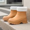 New rain shoes women's fashion outer wear platform rain boots short women's waterproof and non-slip water shoes in rainy days