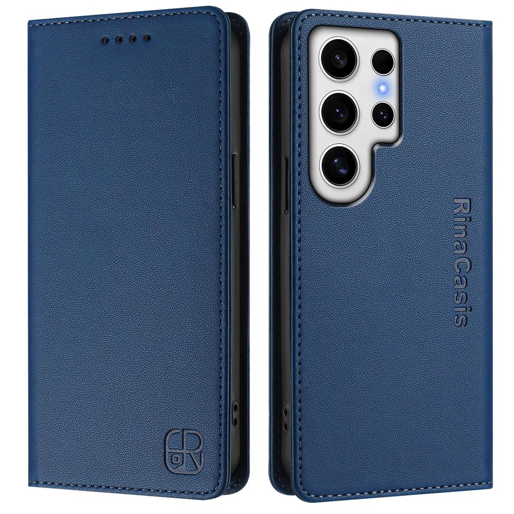 For Samsung Galaxy S24 Ultra Leather Case RINACASIS RC01 Phone Cover with RFID Blocking Wallet Stand