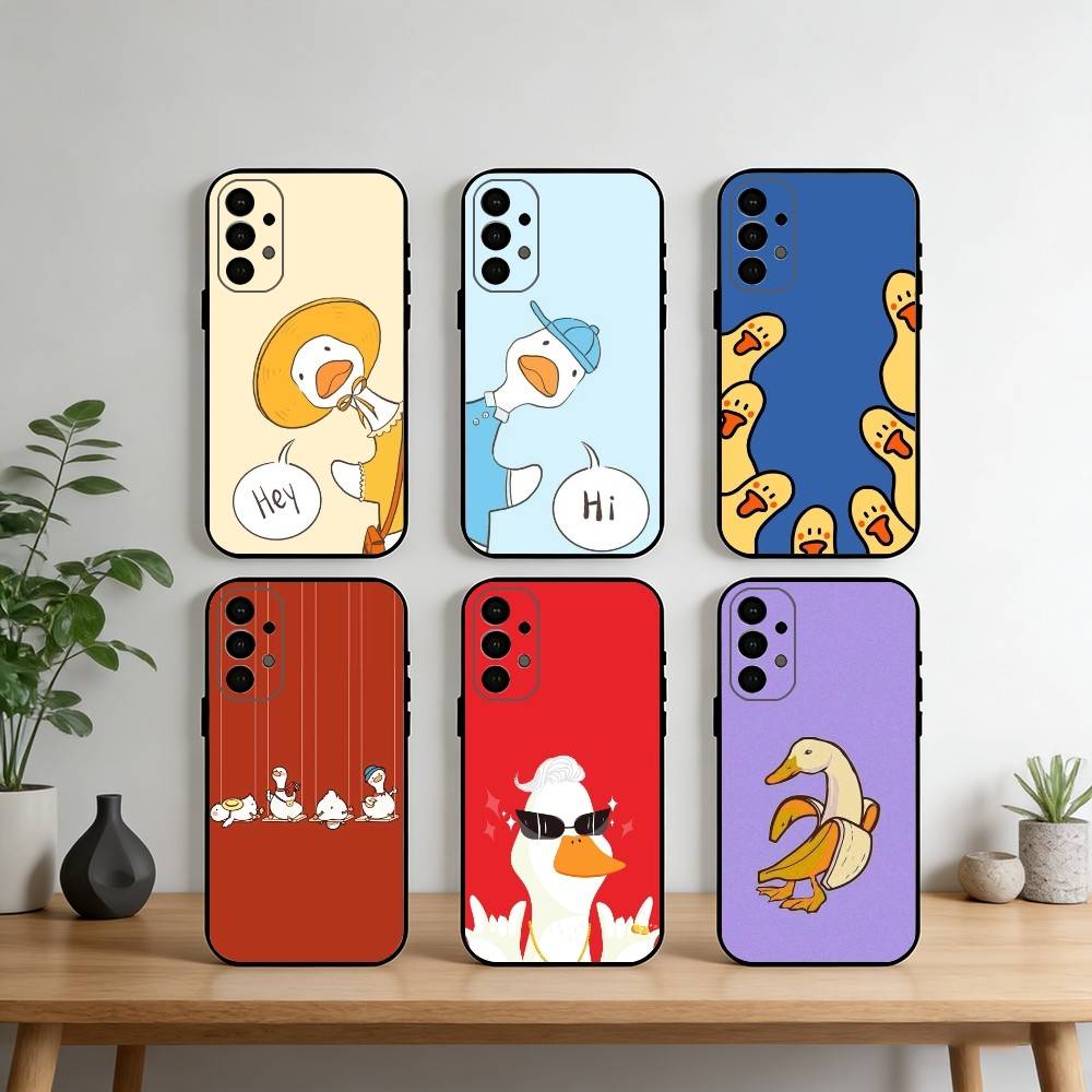 Cartoon Cute G-Goose Phone Case For Samsung S25,S24,S21,S22,S23,S30,Ultra,S20,Plus,Fe,Note,10,9,5G Black Cover