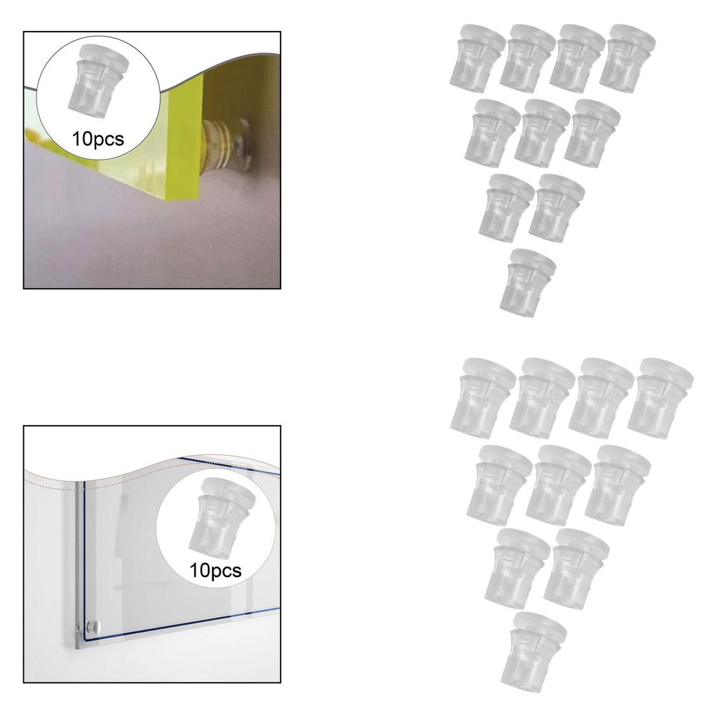 10 Clear Sign Spacers, Tall Decorative Screws, Hardware for Industrial, Home, Office And Shop Use.