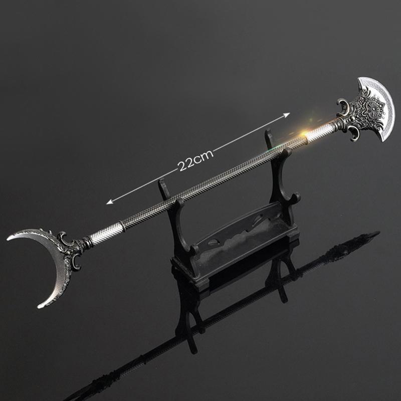 

Путешествие на Запад 4 человека установили черный миф Сунь Укун Руи золотая палка 22 см сплав модель Тан Монк девять оловянных колец стержень 22cm