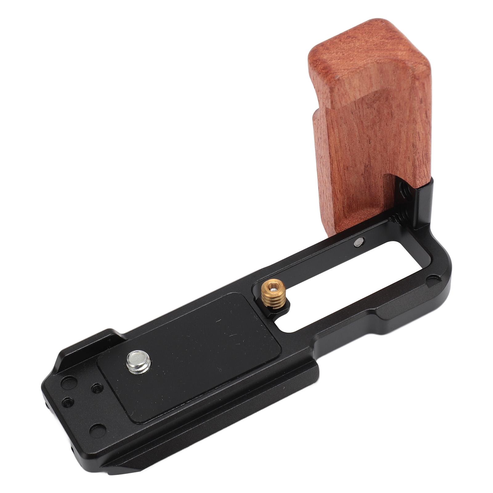 

L-образная пластина для камеры с деревянной ручкой, алюминиевый сплав, 14-дюймовая резьба, вертикальное крепление, быстросъемная L-образная пластина