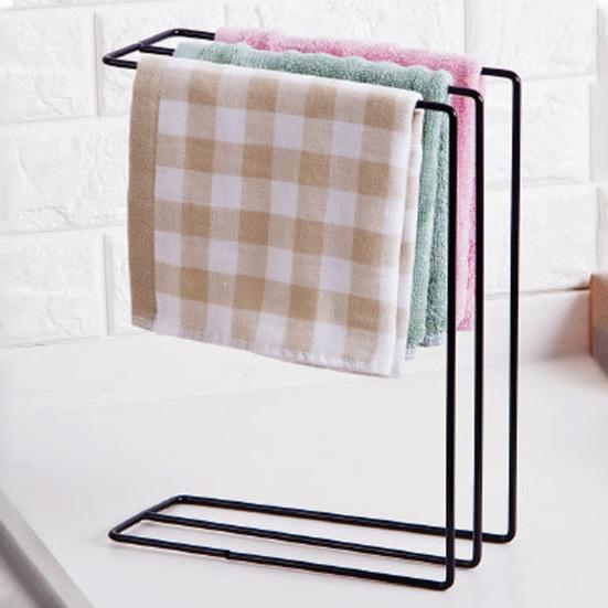 Geschirrtuchhalter Rutschfester, lüftender Handtuchhalter aus Eisen mit drei Stangen