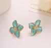 New in Enamel Flower Stud Earrings for Women Irregular Glaze Korean Fashion Floral Small Earrings Trendy New Jewelry