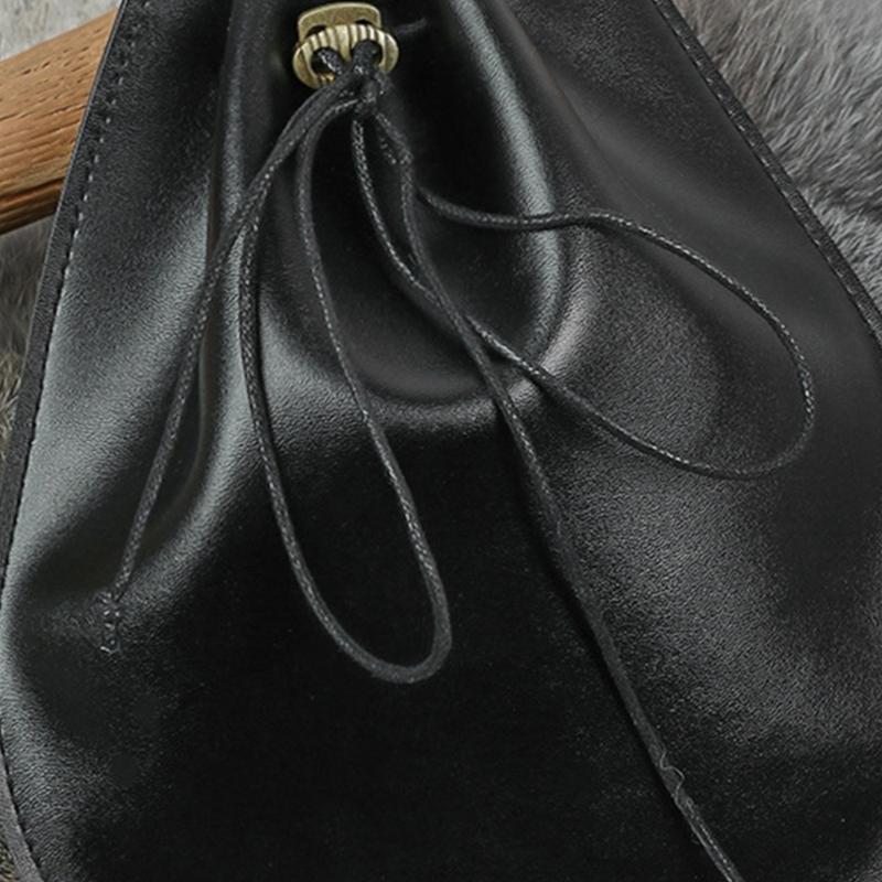 Medieval Faux Leather Belt Pouch,Portable Retro Renaissances Belt Bag Coin Purse Dices Bag for LARP,Halloween Cosplay