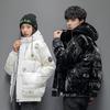 Abrigo de plumón de pato blanco de invierno para hombres y mujeres Pareja con capucha Nuevo abrigo corto para hombres Cara brillante A prueba de viento Versión coreana Tendencia