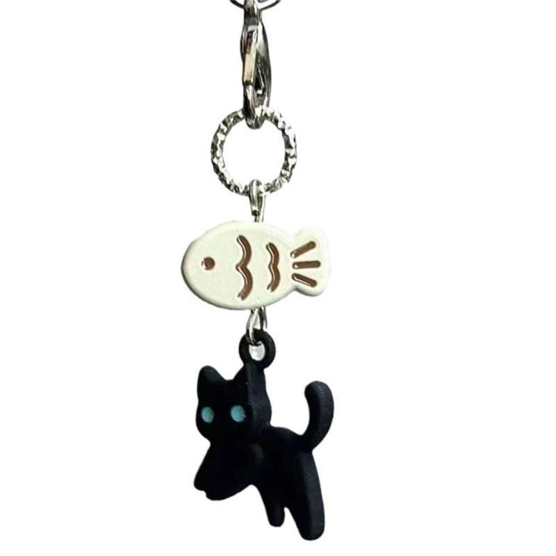 Multipurpose Handmade Beaded Cats Charm Lovely Phone Strap Stylish Accessory Portable for Fashionable Decoration
