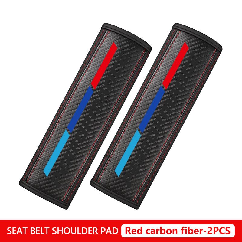 BBKN7 Leather Car Seat Belt Shoulder Breathable Protection Padding Pad For BMW Performance M2 M3 M4 X1 X3 X4 X5 E87 X7 E91 G20