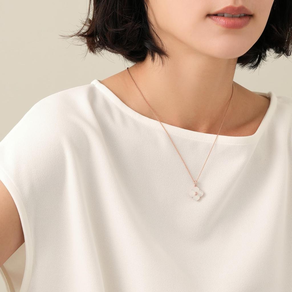 Shell Flower Reversible Necklace VBMP401540XP Elegant Gift [Vendome Boutique] [Official] Women's