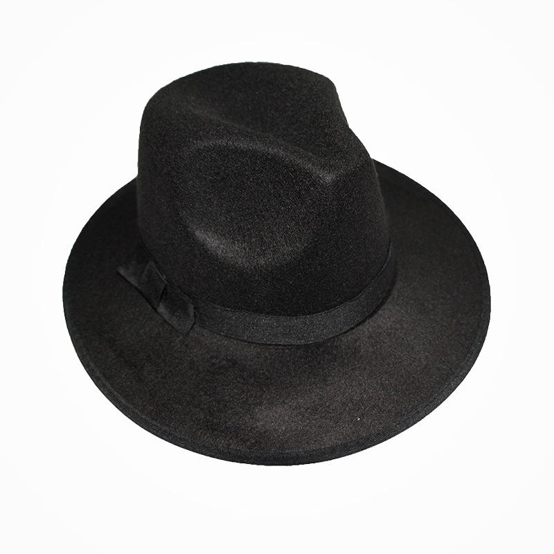 Men's Black Fedora and Robe Set: Long Gown and Magic Prop Hat