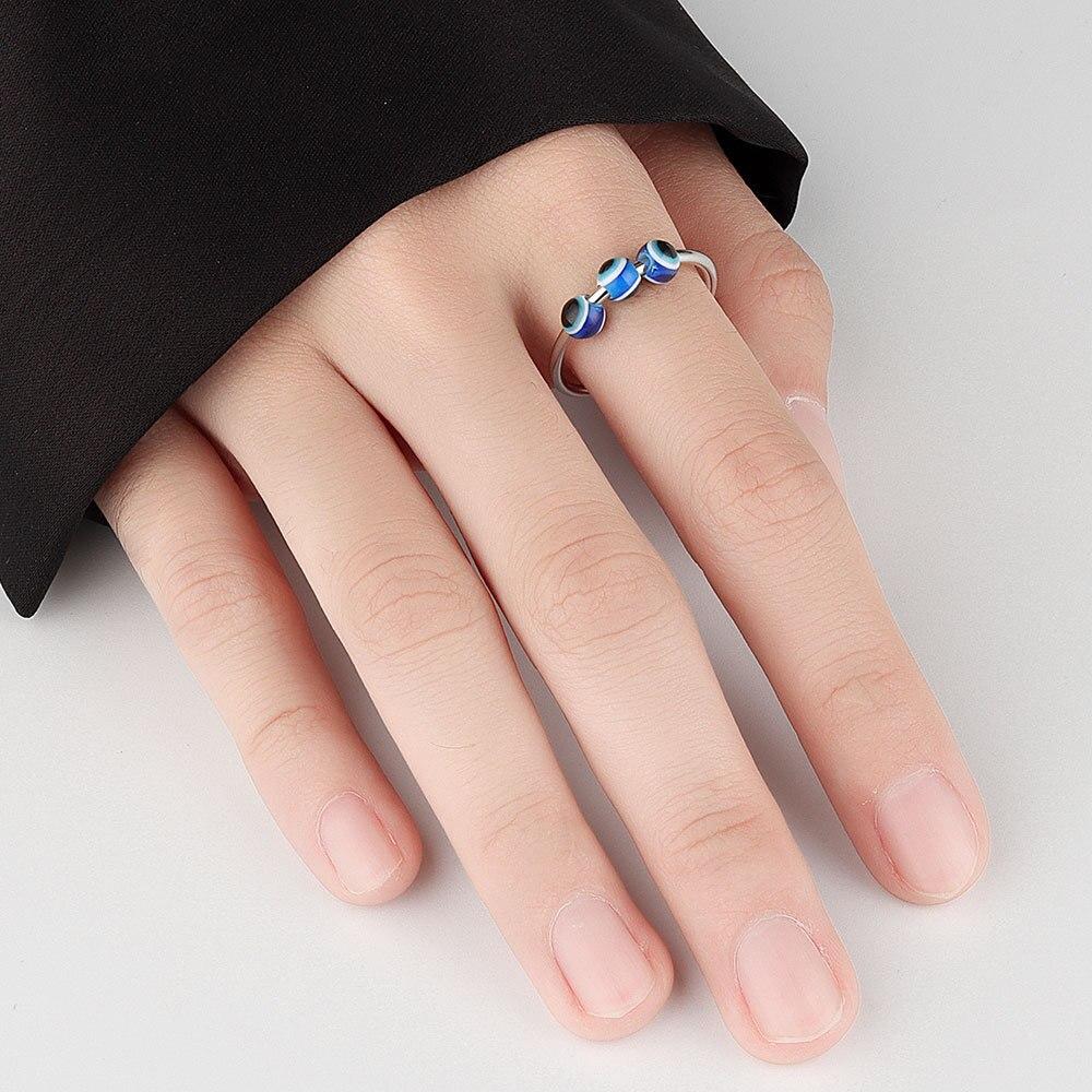 925 Sterling Silver Spinner Rings For Women Rotate Freely Spinning Anti Stress Birthday Party Accessories Jewelry Gift Jz518