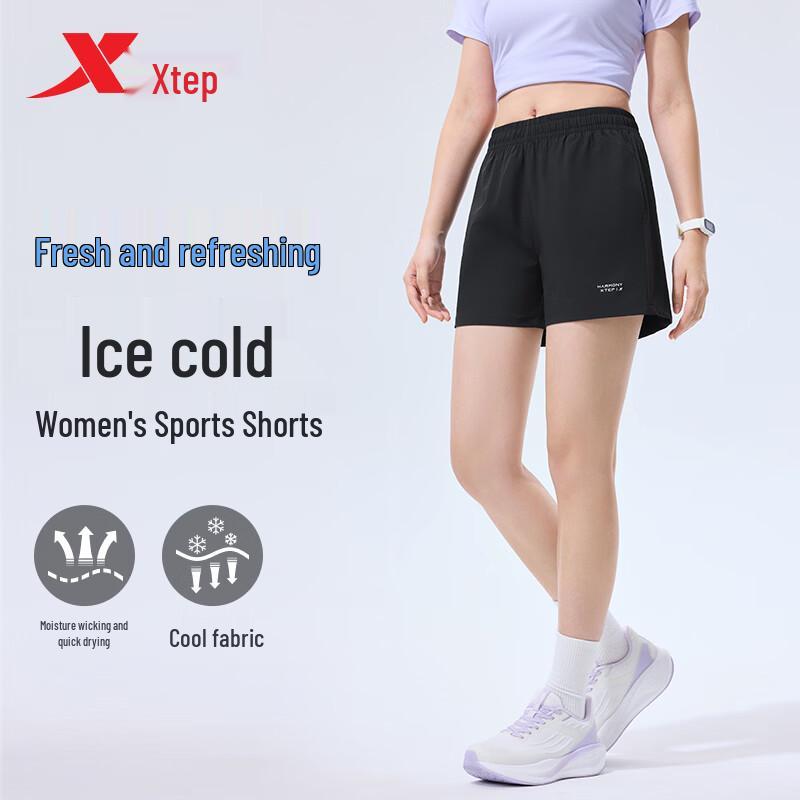 Xtep Women s Quick-Dry Breathable Sports Shorts S