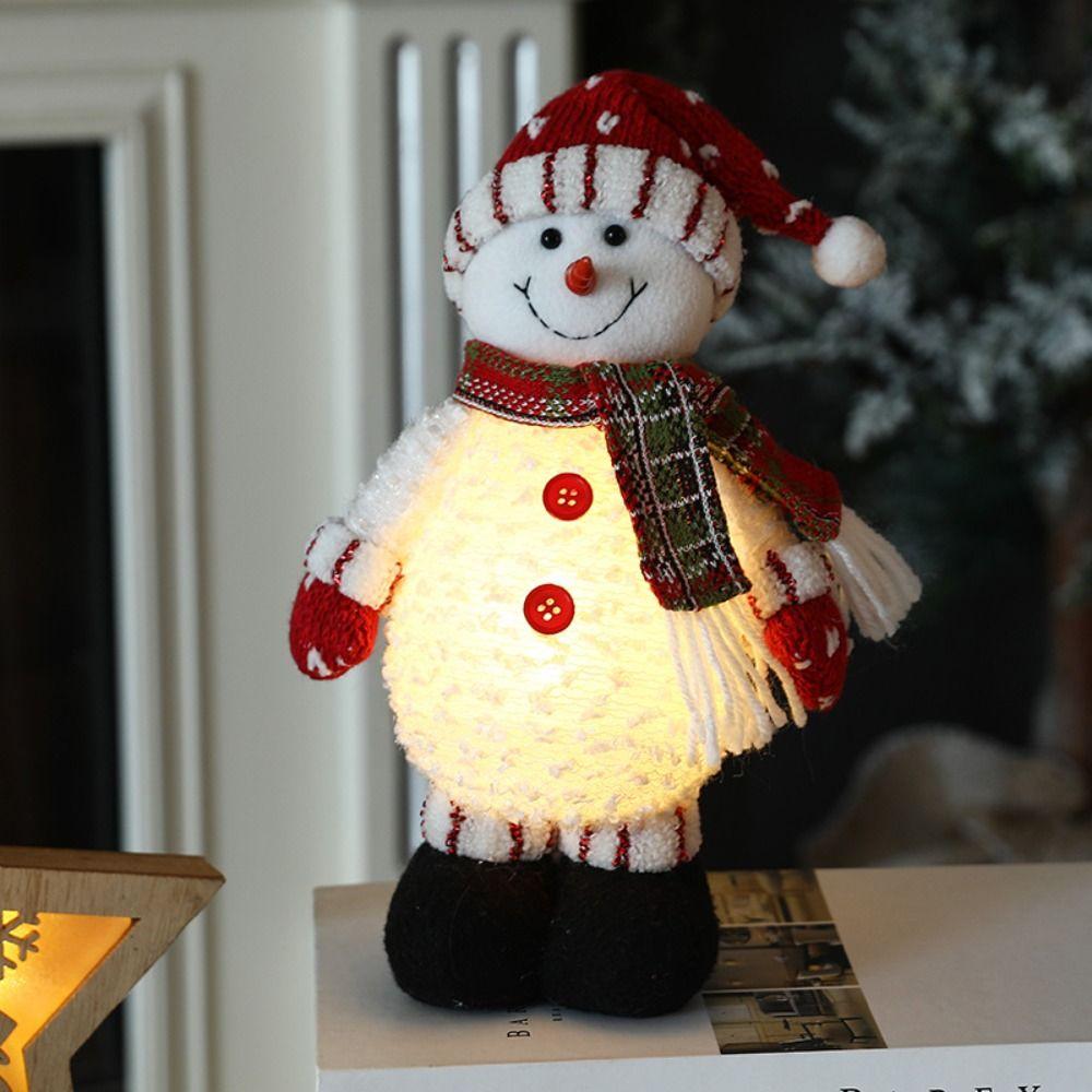 Snowman Christmas Decorations Santa Claus Party Gifts Happy New Year Christmas Standing Doll Home