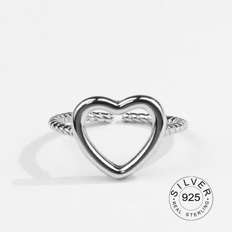 Real 925 Silver Rings For Women Vintage Zircon Open Round Engagement Rings Silver 925 Jewelry Anillos Mujer