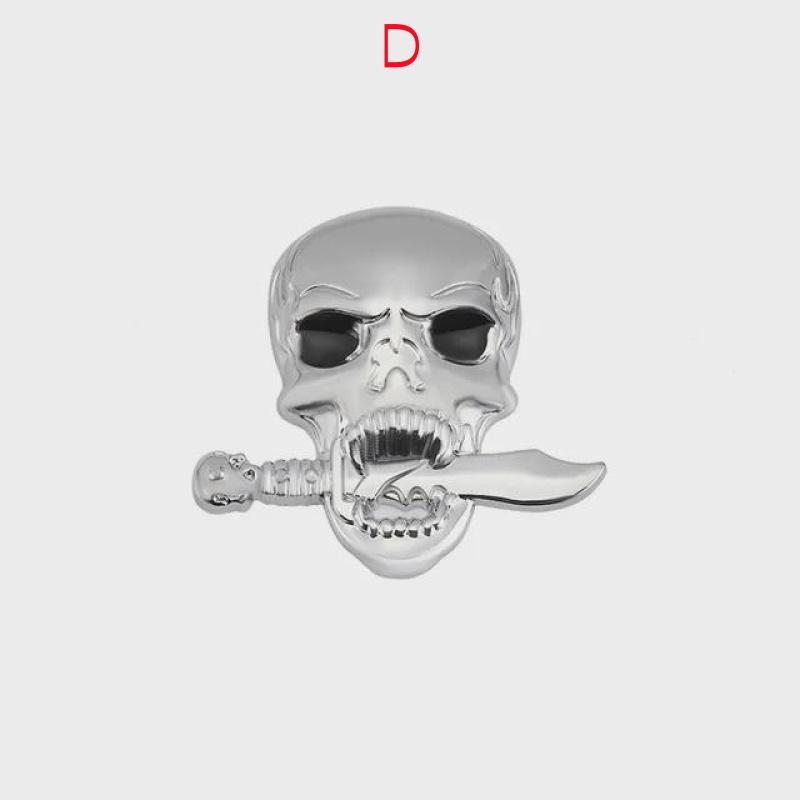 

3D Металлическая Автомобильная Наклейка Призрачный Череп Скелет Голова Эмблема Значок Наклейки Аксессуары Ghost Skull-D