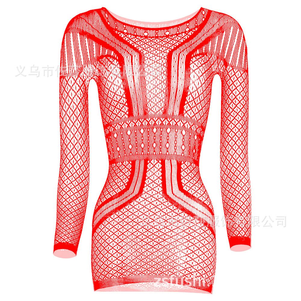 Sex underwear jacquard three-point long-sleeved hip skirt long-sleeved