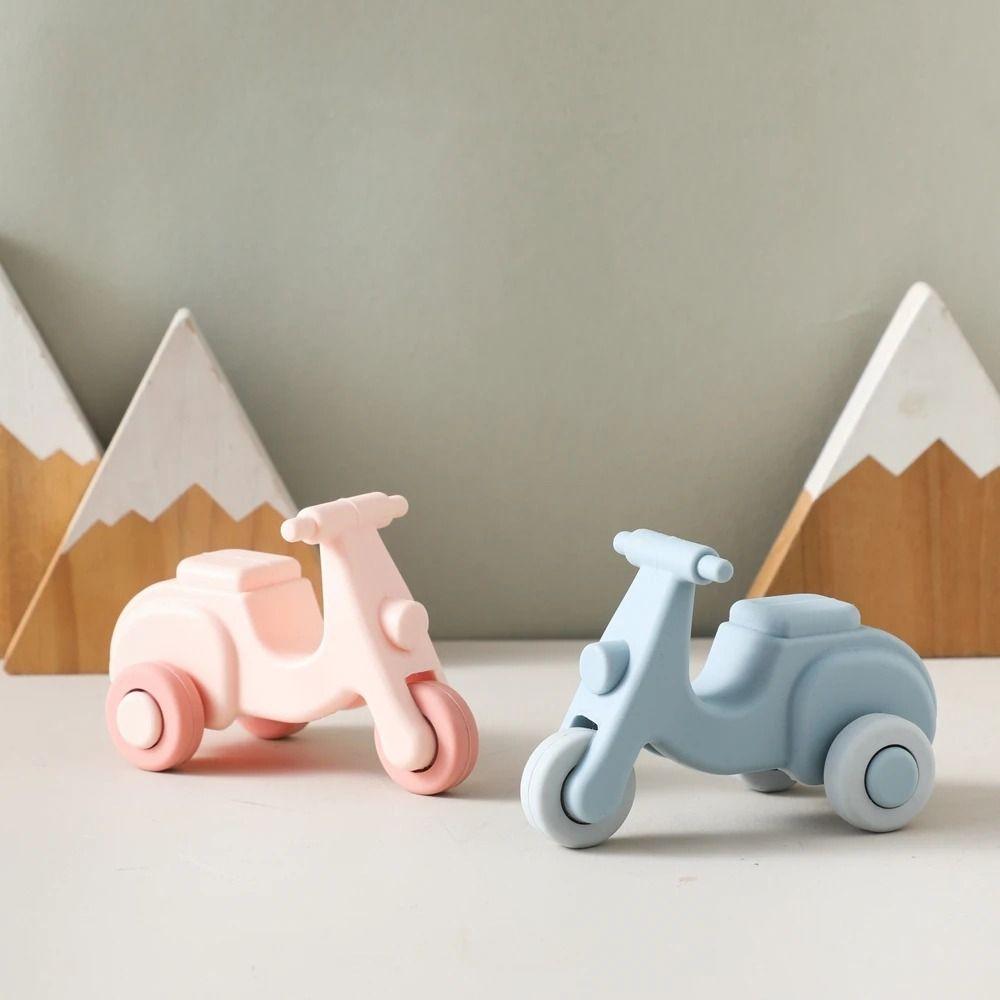 BPA Free Children's Car Model Toys Educational Baby Teething Toys New Baby Silicone Car Toys