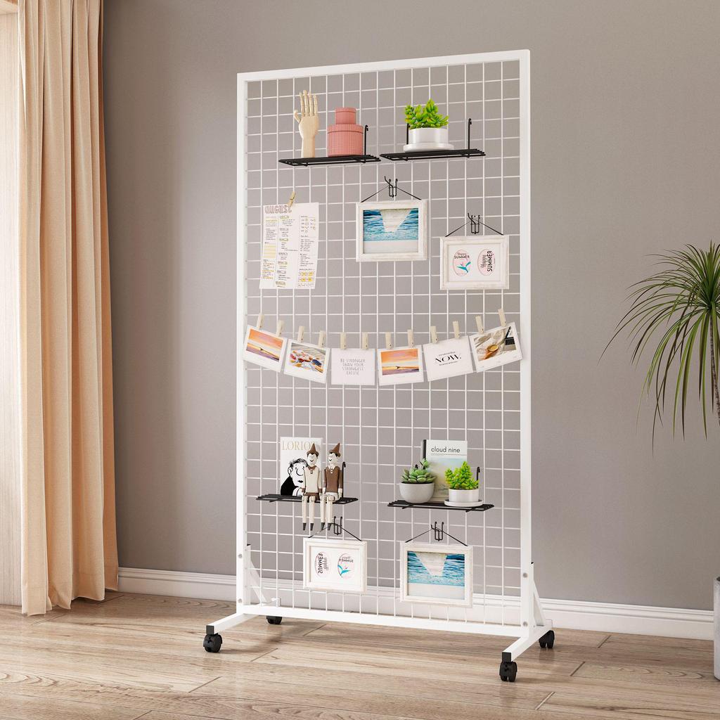 Mobile Wire Mesh Jewelry Display & Storage Rack for Arts & Crafts