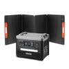 Portable Power Station, 2400W Portable Solar Generator with 200W Foldable Solar Panel, 2160Wh Expandable LiFePO4 Battery Backup with 10 Output Ports &