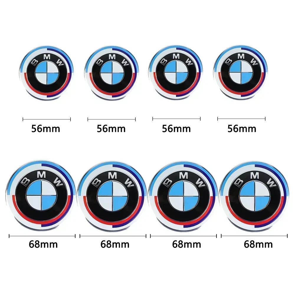 4 Stück 56mm 68mm Auto-Radnabenkappe Logo ist geeignet für BMW M1x3 E30 X3G01 F40 X3F25 E70 X5G05 G60 G31 E24 E63 G23 G26
