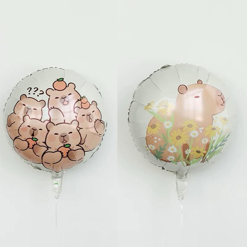 Capybara Party Luftballons Geburtstagsfeier Dekoration Capybara Aluminiumfolienballons Babyparty Jungen Mädchen Spielzeug Geschenke Partyzubehör