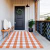 Cotton Orange and Black Plaid Rug Ft Fall Outdoor Front Door Mat for Mats Carpet Porch Entryway  Autumn Halloween Decorative