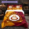 Biancheria da letto a tema Galatasaray FC Set 3 Pezzi Copripiumino Biancheria da letto decorativa per camera da letto per adolescenti Decorazione per la casa