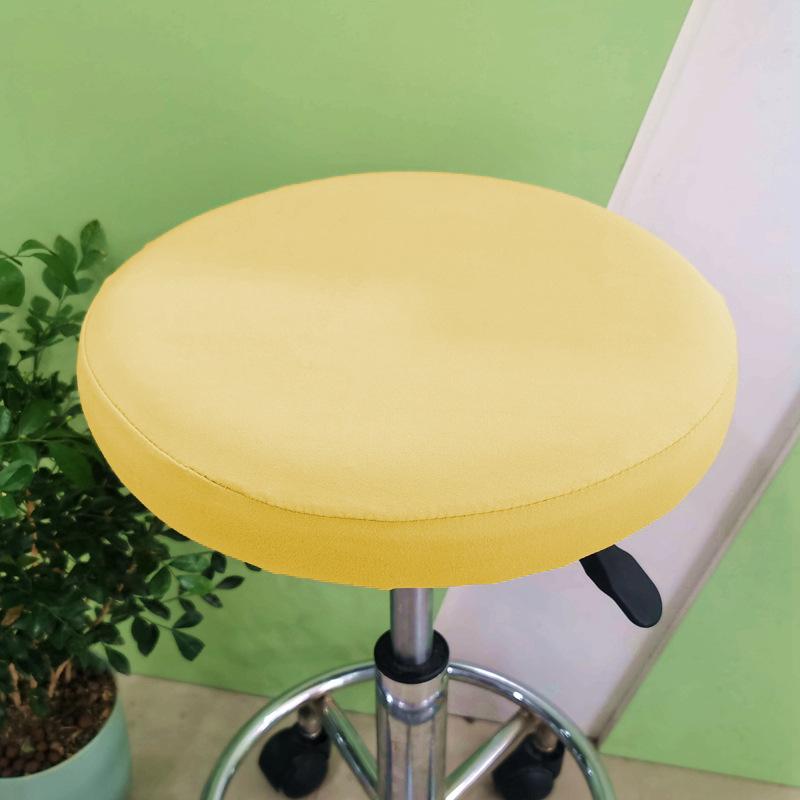 1 Bar Stool Cover Round Stool Cover with Elastic Bands Bar Stool Seat Cover Slipcover Washable Stool Cushion Cover Feature Stretch Fabric Dia D30-34cm