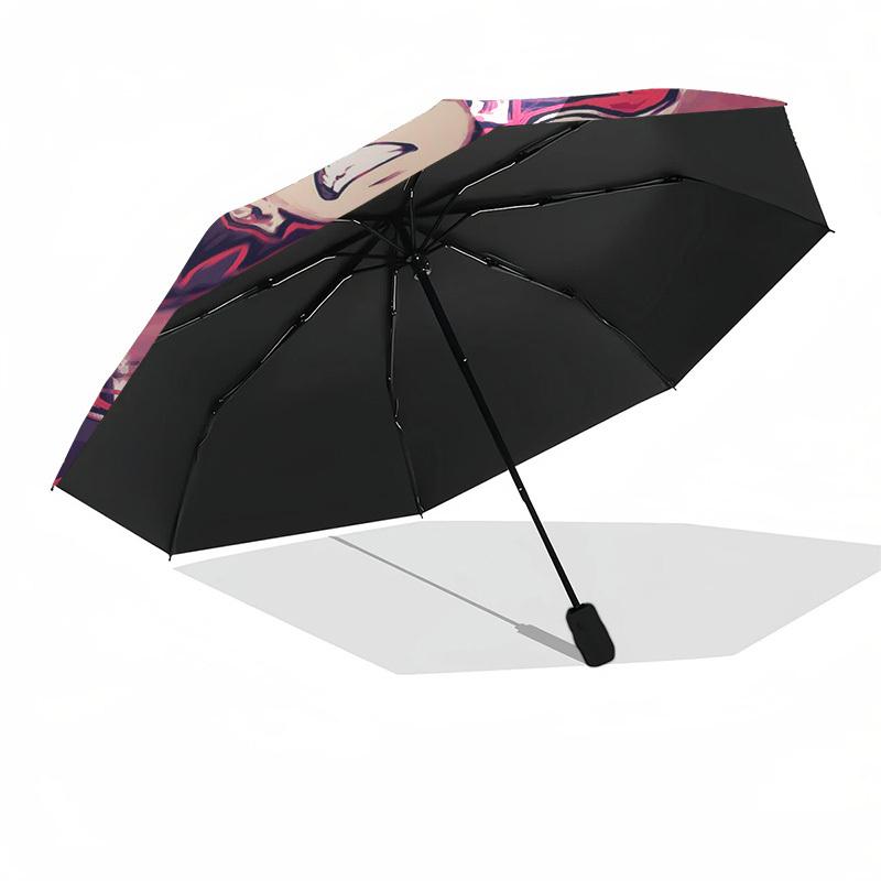 1pc Anime Character Outdoor Umbrella - Automatic Opening/Closing - Portable 3-Fold Design - 8 Bone Iron Frame - Perfect Gift for Fans, Travelers, Dail