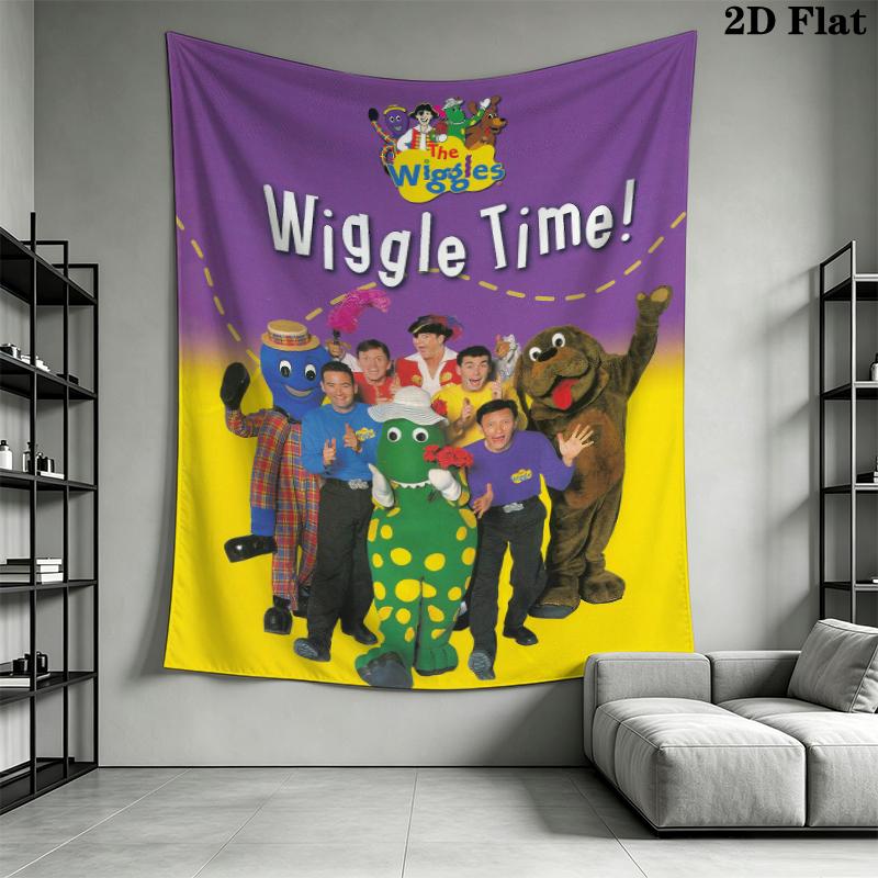 The Wiggles Wall Tapestry Aesthetic Wall Hanging Printed Fabric Blanket Decorative Tapestries for Bedroom Living Room Home Decor